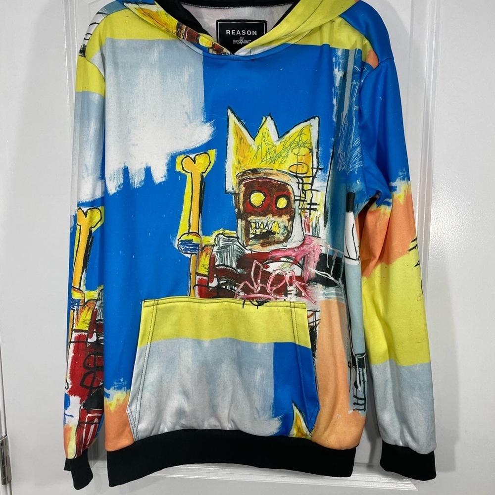 REASON BASQUIAT Graphic Hoodie Size Large
